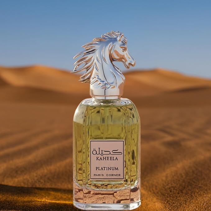 Paris Corner | Kaheela Platinum Eau De Parfum EDP 3.4 Fl Oz | Cologne for Men with Bergamot, Coconut & Tonka Bean | Sophisticated Flowery-Woodsy Scent | Elegant Gift for Him