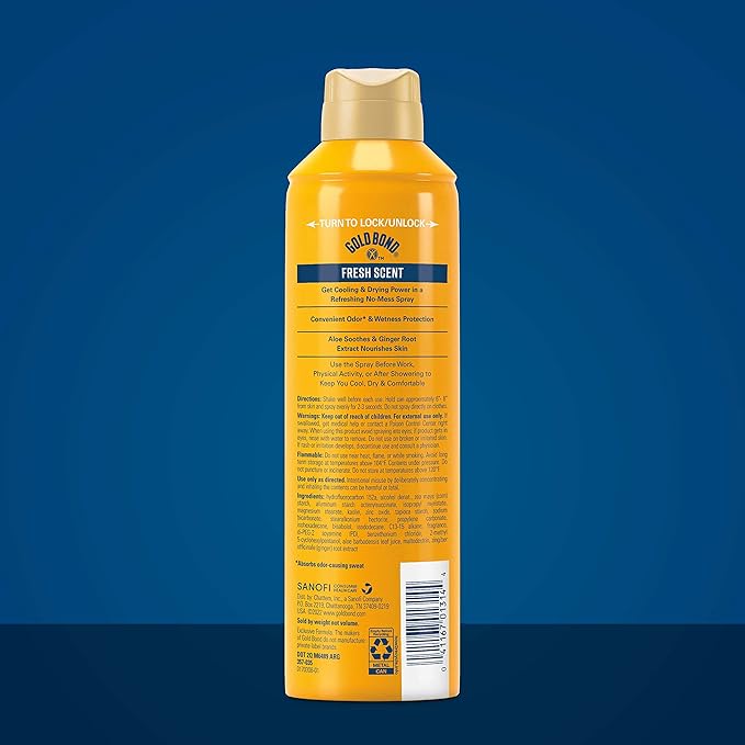 Gold Bond No Mess Talc-Free Body Powder Spray, 7 oz. and Gold Bond No Mess Clear Invisible Body Powder Spray, 7 oz. Bundle