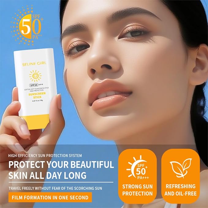 Sunscreen SPF50+ PA+++, Sweat-Resistant, Fragrance-Free, No Whitening, Matte Finish, Portable, 19g #01