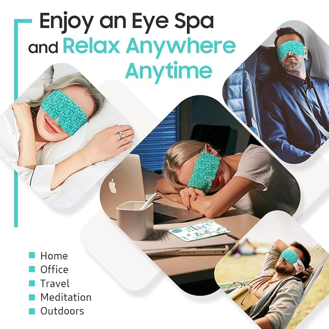 Steam Eye Mask, 10Packs Heated Eye Mask, Self Heating Disposable SPA Warm Compress for Eyes Sleep Mask, Travel Essentials & Relaxation Gifts, Valentine's Day Gifts (Unscented)