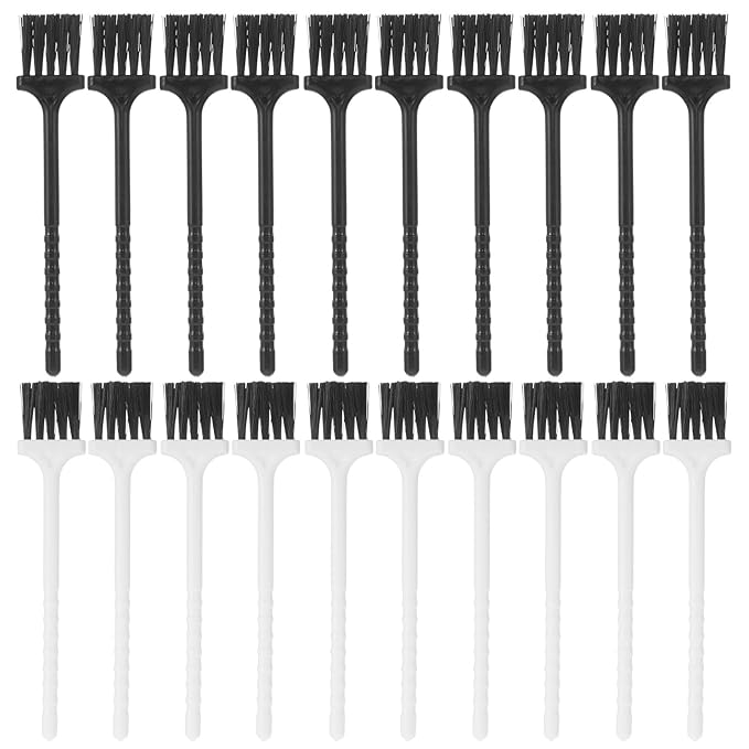Gatuida 20pcs Electric Shaver Brush Cleaner with Long Handle, Multifunctional Mini Razor Grooming Brush for Men’s Hair Removal and Precise Razor Cleaning