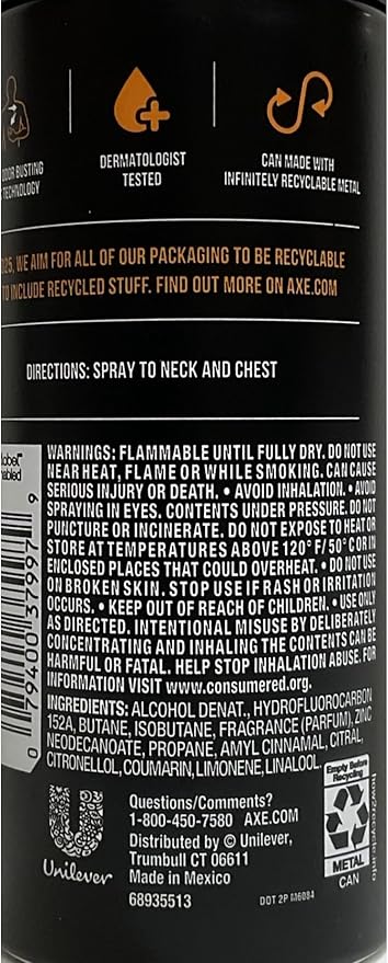 Axe Body Spray for Men - Dark Temptation - 4 oz - 2 pk