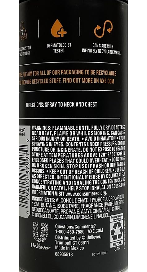 Axe Deodorant Bodyspray Dark Temptation (3 Pack)