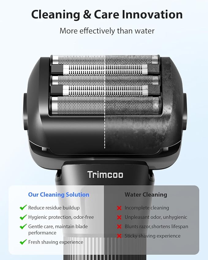 Genuine Electic Shaver Cleaning Solution, 2-Pack Care Refills, 7-Month Supply, Alcohol-Free Pomelo Citrus Scent, Double Cleaning, Prevents Rust & Odors, Keeps Razor Like New (70ML/2.37OZ)