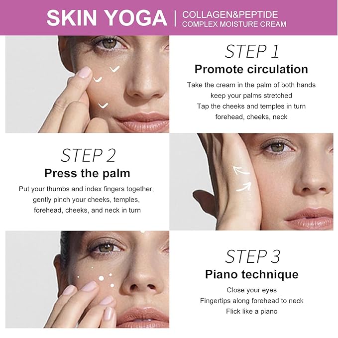 Collagen Peptide Complex Moisture Cream with Hyaluronic Acid and Vitamin B5 - Skin Tightening Firming - Anti Aging Face Wrinkle Cream, Day & Night Moisturizing Facial Cream -1.7oz