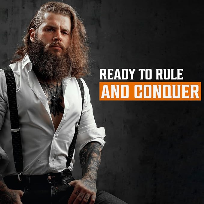 Viking Revolution Beard Wash and Beard Conditioner for Men with Argan Oil and Jojoba Oil- Beard Softener and Strengthener Beard Care Beard Shampoo and Conditioner with Ginseng Root(5oz,Coffee Whiskey)