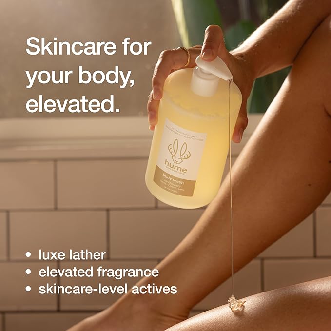 HUME SUPERNATURAL Ultra Nourishing Body Wash, Vanilla Daze, 16 fl oz - Cleanse, nourish and replenish skin with Niacinamide, Hyaluronic Acid, and Prebiotics. Free from Sulfates, Parabens, Phthalates
