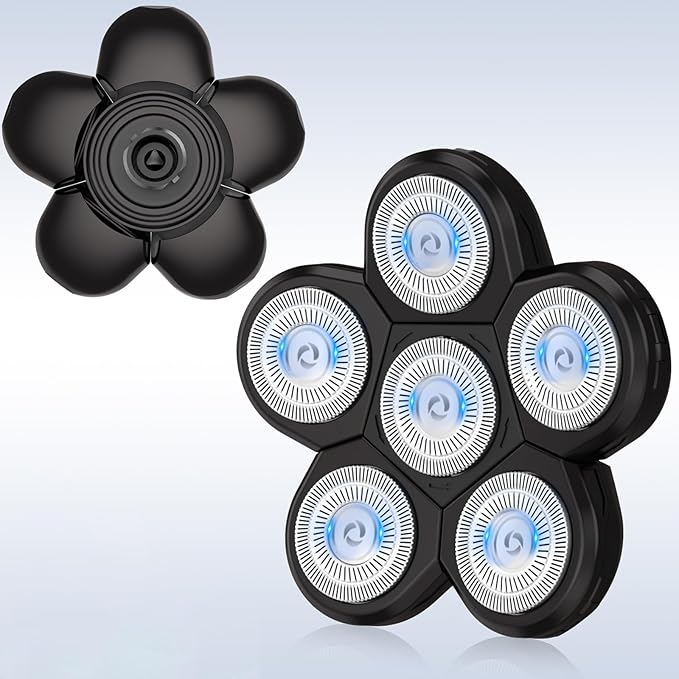Replacement Heads for Main Shaver Brands, Shaver Blade Heads Replacement for Electric Razor for Men, Head Shaver Bald Shaver Replacement Heads with Blade Cover Shaver Head (6 Head Blades For Men)
