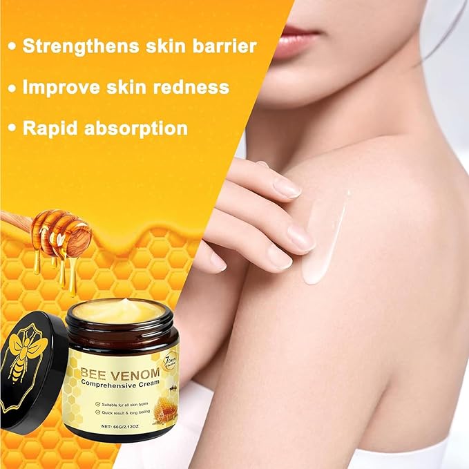 Bee Venom Comprehensive Cream, 2025 New Skincare Treatment Bee Venom Skin Cream, Visibly reduces skin blemishes, Natural Skin Moisturizer for Face and Body