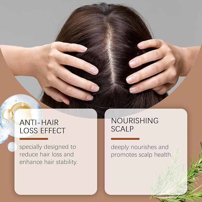 3-in-1 Nourishing Conditioning Shampoo, Hair Growth Shampoo with Rosemary, Batana, Onion for Men & Women Reduce Hair Loss (1pcs)