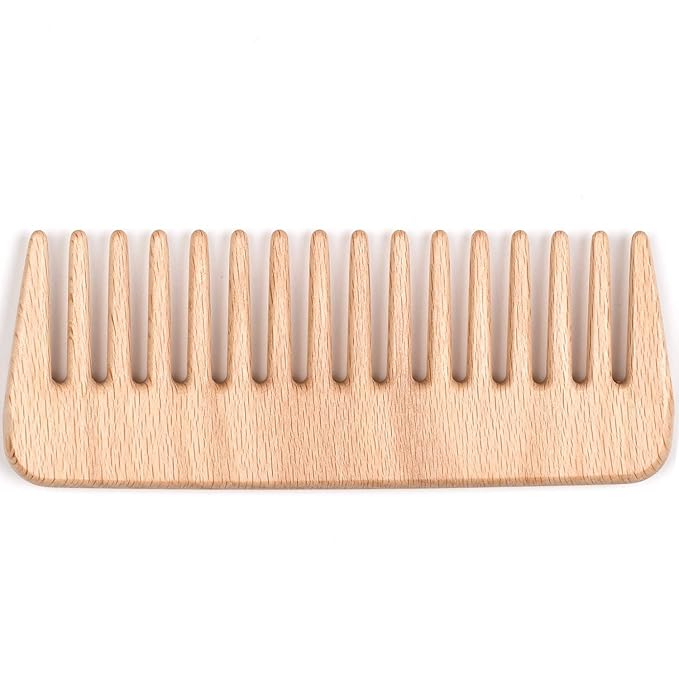 Fendrihan Beech Wood Styling Comb with Wide Teeth 5.3" (Made in Germany)