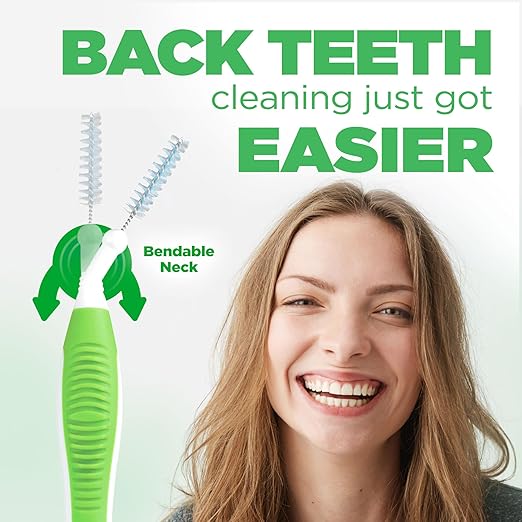 GUM Proxabrush Go-Betweens - Tight - Interdental Brushes - Soft Bristled Dental Picks for Plaque Removal Health - Safe for Braces & Dental Devices, 10ct (Pack of 6)