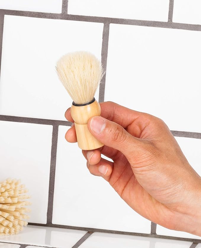 JUVITUS Shaving Brush - Boar Bristles & Wooden Handle - 6 Pack