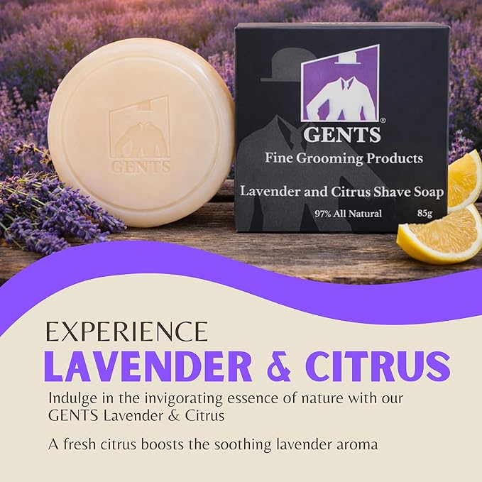 G.B.S Men's Lavender and Citrus Shaving Soap, Pack of 3