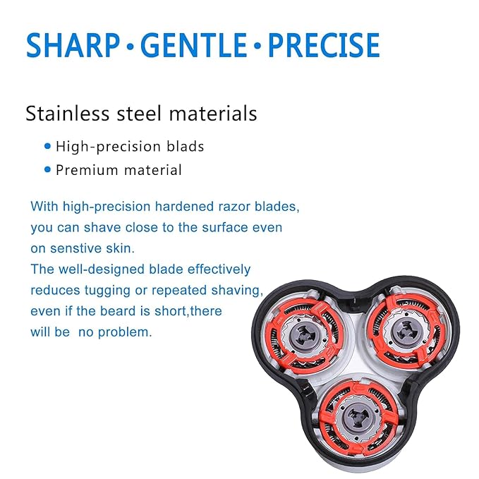 SH90/62 Blades Compatible with Philips Norelco Series 9000 Replacement Heads,Upgrade Sh90 Replacement Heads Shaver for Norelco Series 9000(S9xxx) Electric Razor Shaver,Double-Layer Blades futi