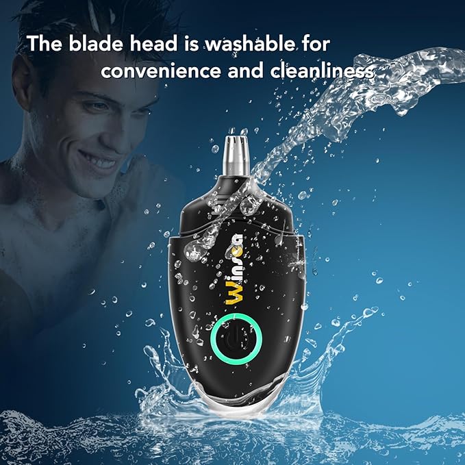 Ear and Nose Hair Trimmer for Men and Women – Travel Trimmer, High-Precision Nose Shaver, USB Rechargeable, Waterproof, Safe & Quiet Operation, Portable Ear Hair Remover Design