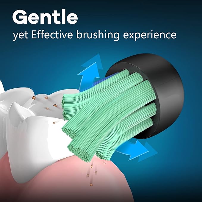 Toptheway Replacement Toothbrush Heads Compatible with Philips Sonicare Protectiveclean Dailyclean Plaque Control Electric Toothbrush 4100 5100 5300 C2 W2 G2 Black, 10 Pack