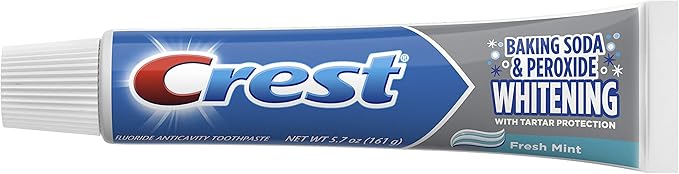 Crest Cavity & Tartar Protection Toothpaste, Whitening Baking Soda & Peroxide,5.7 Ounce (Pack of 2)