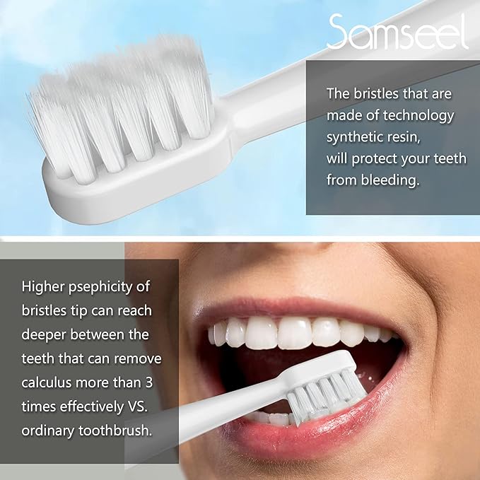 (2-Pack, White and Pink Sonic Electric Toothbrush Lasting for 90 Days Travel Essential Waterproof Portable Mini Design for Daily Oral Care Business Travelling and Holiday Use