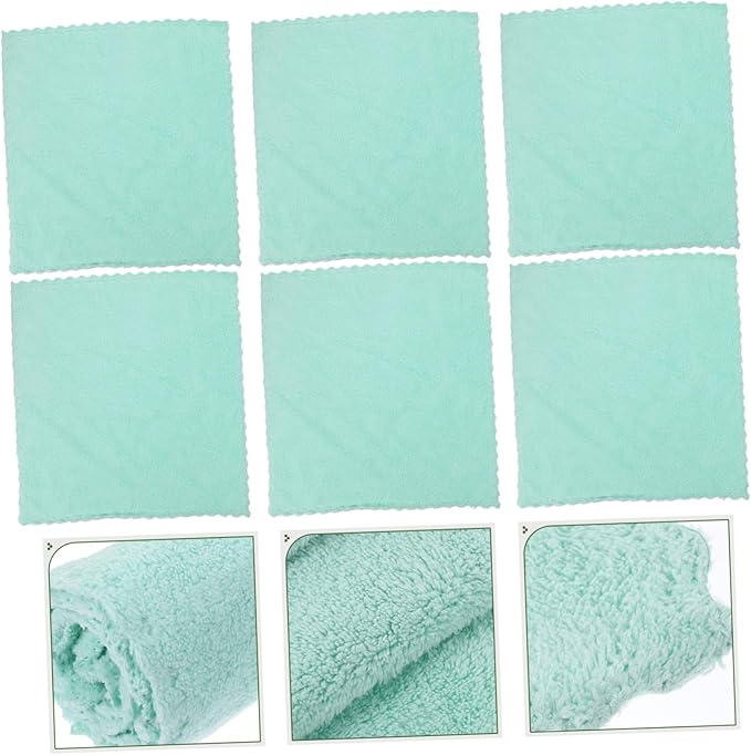 PartyKindom 6pcs Coral Face Towels Travel Towel for Women Men Makeup Remover Cloths Reusable Facial Wipes for Women Facial Cleaning Supplies for Housekeeping