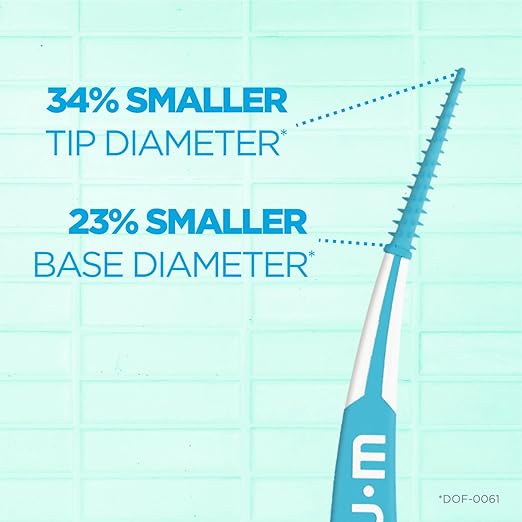 GUM Soft-Picks Advanced- Tight, Easy to Use Dental Picks for Teeth Cleaning and Gum Health, Disposable Interdental Brushes with Convenient Carry Case, Dentist Recommended, 60 Count (Pack of 3)