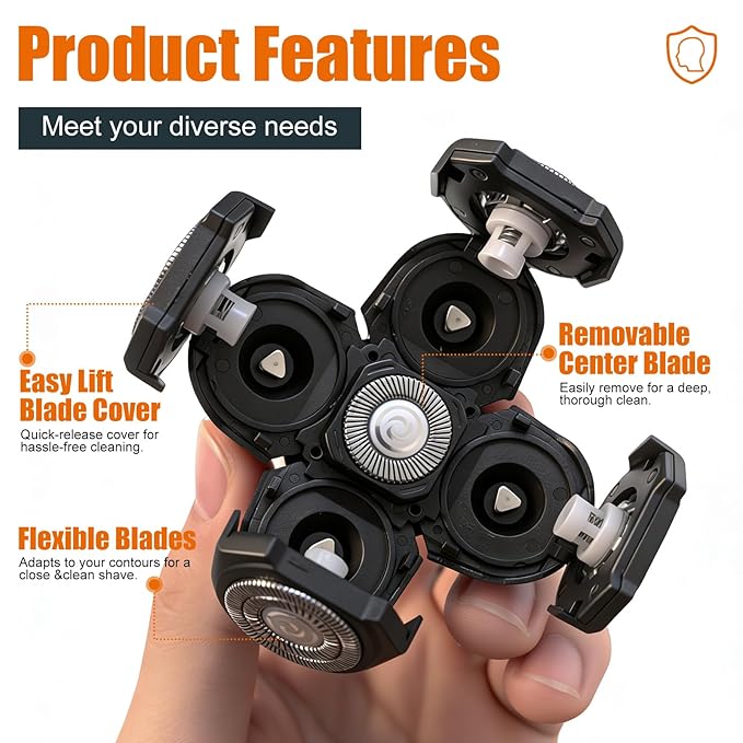 Shaver Replacement Blades Refills Compatible with Freebird Head Shaver for Bald Men (Black03)