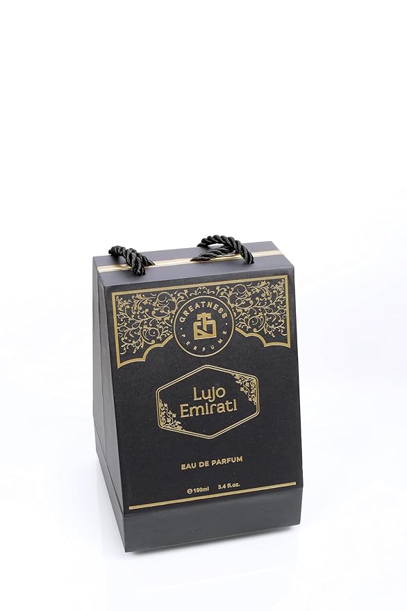 Greatness Lujo Emirati Eau de Parfum - Unisex Perfume for Men and Women - Long Lasting Luxury Fragrance with Fresh Lavender, Mint, Smooth Vanilla, Benzoin, and Deep Notes of Honey - 100 ml