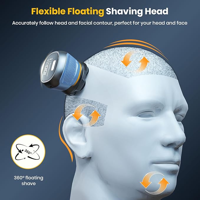Head Shavers for Bald Men, 2026 Upgraded Magnetic Head Shaver, IPX7 Waterproof Wet/Dry Head Shavers for Men, 2-Speed Mens Head Shaver Bald, Model 372