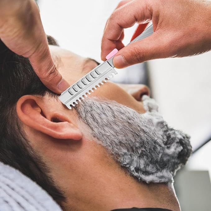 Vintage Manual Straight Razor for Men Foldable Hair Cutting Razor Beard Shaping Tool Eyebrow Trimmer for Salon and Home Use