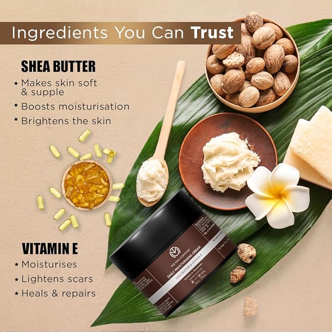 The Man Company Daily Moisturising Cream With Shea Butter & Vitamin E for Moisturizing & Hydrating | All Skin Types | 50 gm