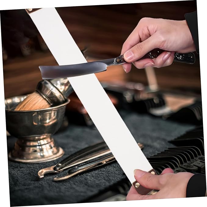 Professional Barber Razor Strop Double Layer Canvas Sharpening Strap for Straight Razors Scissor Blades and Fine Edges and Practical Polishing Tool for Daily Use