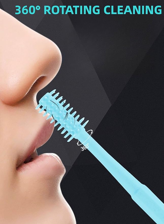 2023 New Nasal Hair Cutter, 360 Degree Rotating Nose Hair Trimmer, Portable Manual Nose Hair Trimmer, Nose Hair Trimmer for Women and Men (F-5PCS Mixed Color)