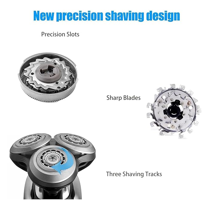 6 Pack SH90 Replacement Shaver Heads Compatible with Philips Norelco Series 9000, SH90 Replacement Blades for Philips Electric Shaving Series 9000 and Series 8000