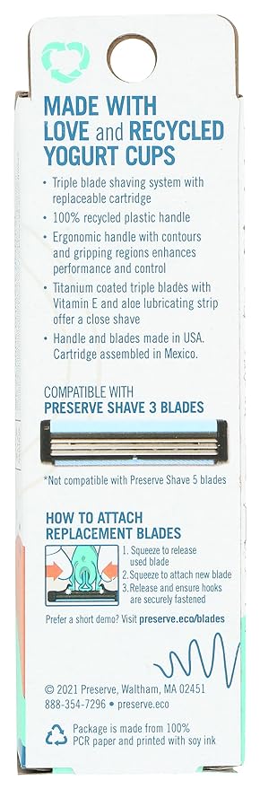 PRESERVE Triple Blade Razor, 1 EA