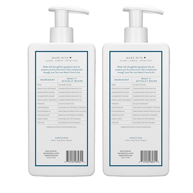 Native Sea Salt & Cedar 2N1 Shampoo & Conditioner Set 16.5 fl oz