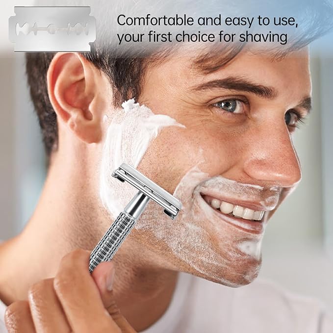 Double Edge Safety Razor Blades for Van Der Hagen, 30× Replacement Razor Blades Refills, Stainless Steel Razors Blade Refills, for Men's Safety and Straight Razors, Precise and Clean Shave, Only Blade