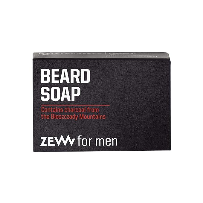 Zew For Men - Natural Beard Soap Bar With Activated Carbon 81g