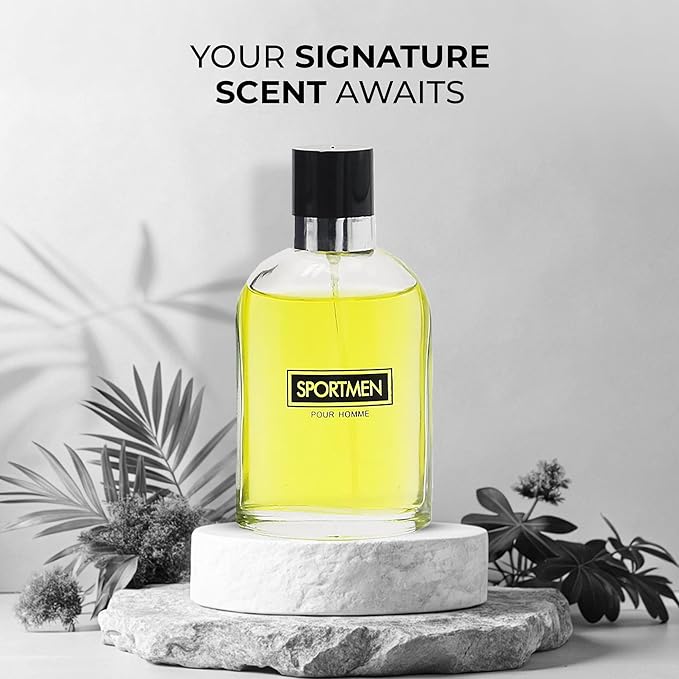 Sportmen Pour Homme Men's Cologne–Perfume for Men with Citrus,Spice,And Woody Notes–Long Lasting Natural Spray Fragrance For All Occasions