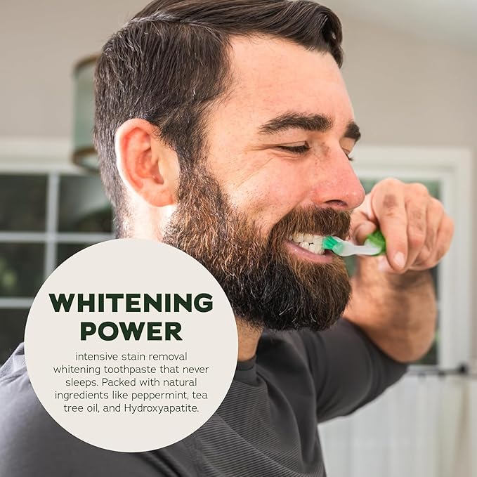 Dr. Squatch Hydroxyapatite Whitening Toothpaste - Natural, Fluoride-Free - Enamel Support - Day & Night Set - Citrus Mint & Spearmint, (4.7 oz, 2-Pack)