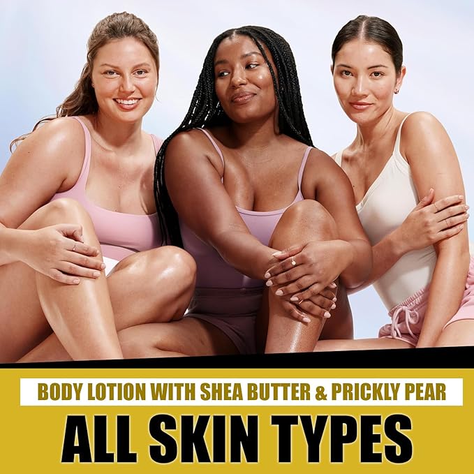 Nourishing Body Lotion With Shea Butter & Prickly Pear | Niacinamide & Collagen & Hyaluronic Acid Body Milk | Body Moisturizer & Radiance-enhancing Skin | Unscented Body Lotion (300ml)