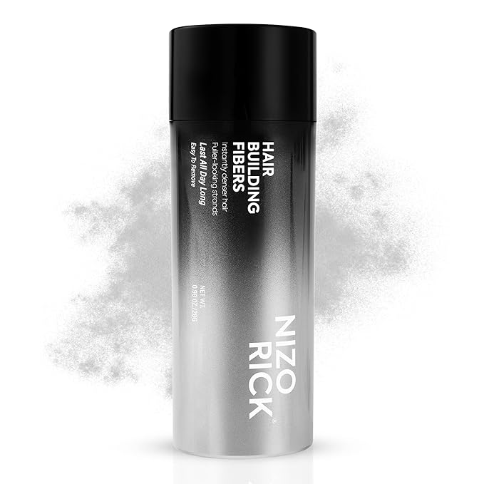 Hair Thickening Fibers for Thinning Hairline - 28g Fill In Fine or Thinning Hair - Instantly Thicker Looking - Waterproof Root Touch Up Hair Color Powder for Men & Women (Light Gray)