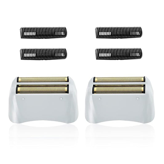2 Pack Pro Shaver Replacement Foil and Cutters Compatible with andis 17150(TS-1)/17155/17200 Shaver ProFoil Lithium Replacement Golden