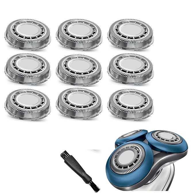 SH70/71 Replacement Heads Compatible with Philips Norelco 7000 Series, New Upgraded Blades for 7500 S7370 S7371 S7720 And Shaver SW7700, 9-PC