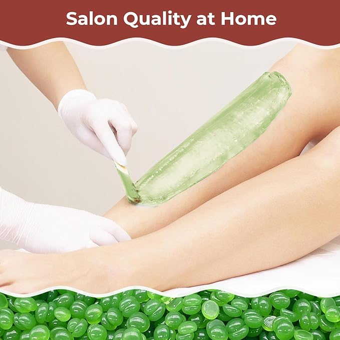 2.5lb Wax Beads, Hard Wax Beads for Coarse Hair Removal and Sensitive Skin- Waxing Beads for Women Men - Hard Wax Recommended for Full Body Bikini Brazilian Waxing (Aloe)