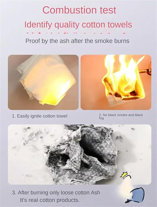 Men Women Multifunctional Cotton Cloth Roll Dry Wipes Facial Cloths Towel Towelettes Drying Facial Tissue Makeup Remover Care (2pcs-a,one size)