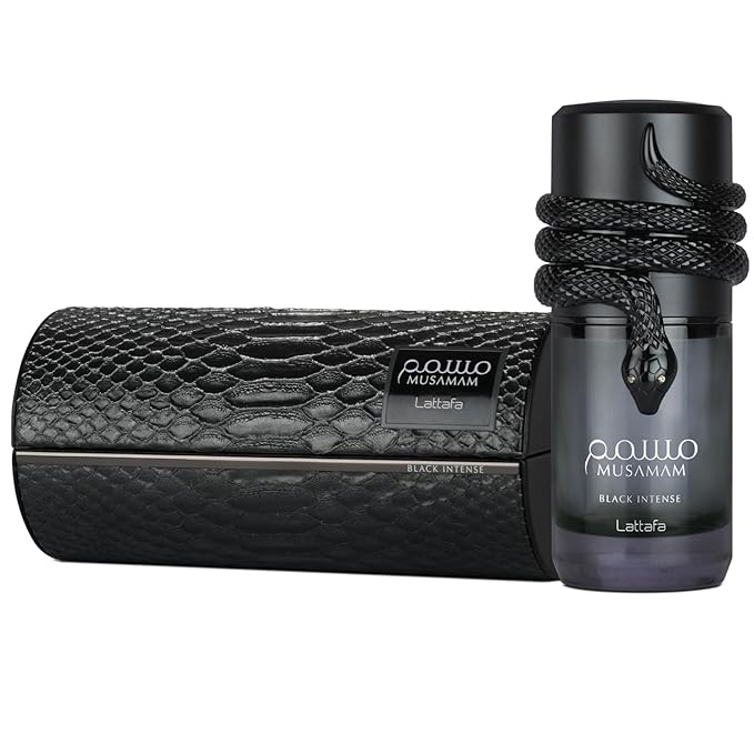 Lattafa Musamam Black Intense – Spicy, Woody, Amber, Aromatic – Eau de Parfum Spray Long-Lasting Fragrance for Unisex, 3.4 Ounce / 100 ml