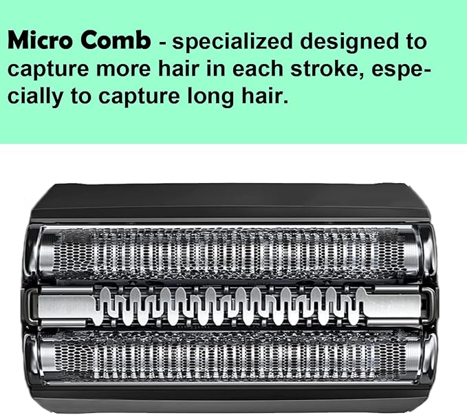 52B Series 5 Replacement Head for Braun Electric Shaver, S5 Wet and Dry Replacement Foil and Cutter Compatible with 5190cc 5090 5020 (1 Count)