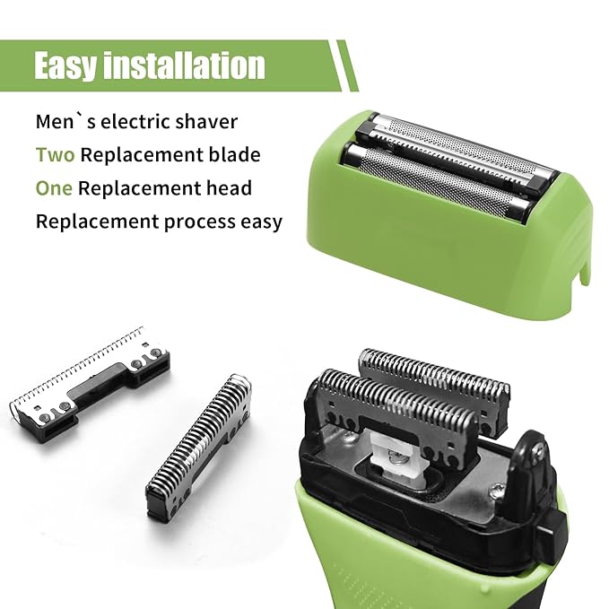 7045-2101 Shaver Head Replacement Foils&Cutters and Head Compatible with wahl Green lifeproof 7061 Series (Green-2 PCS)