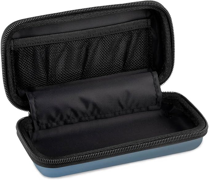 EVA Hard Case for Meridian/MANSPOT Shaver Groin & Body Hair Trimmer - Men's Grooming Organizer Storage Bag for Electric Razor and Accessories - Case Only (Blue)