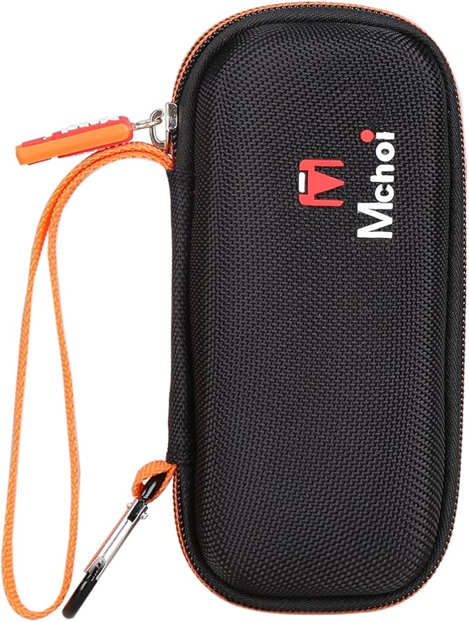 Mchoi Hard Carrying Case Fits for Gillette Fusion5 Men’s Razor & Proglide Shield Men's Razor, Case Only (Black, Orange)